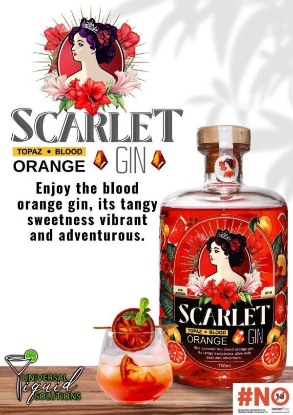 SCARLET TOPAZ BLOOD ORANGE GIN